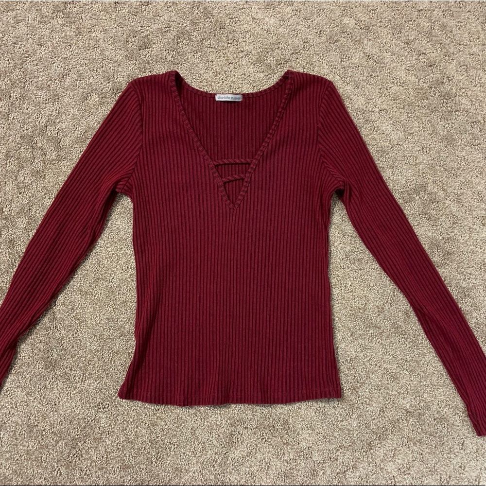 Red striped long sleeve
